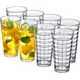 Ice Cube AllClear HighBall Plastic Tumblers Set of 8 BPAFree