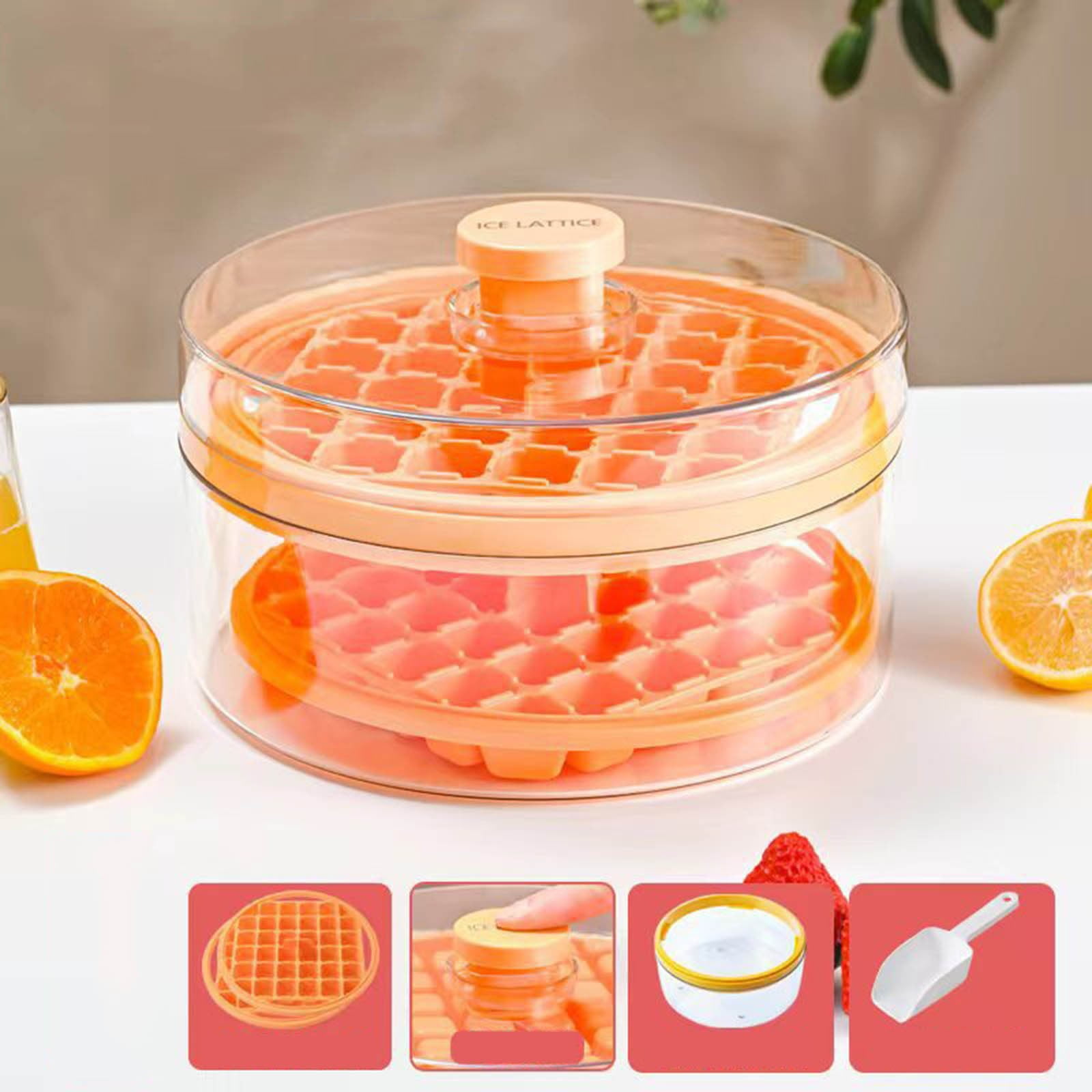Ice Cube Ice Cube Easy To Demould Reused Food Grade With Lid Shovel DIY