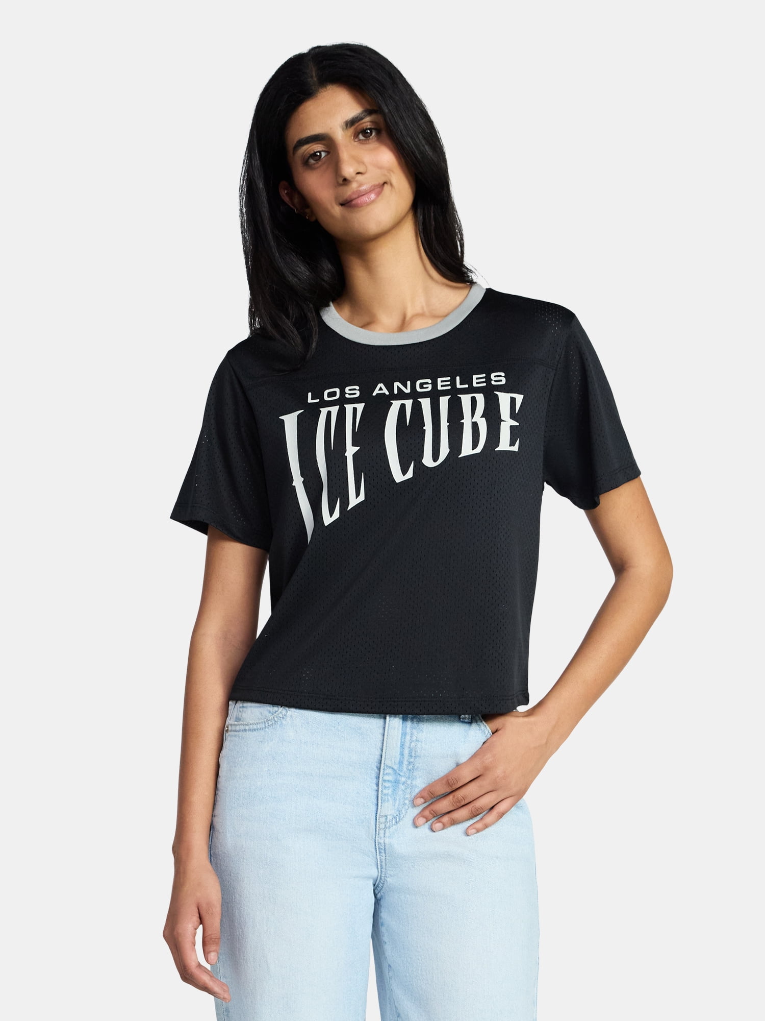 Ice Cube Women's Graphic Jersey with Short Sleeves, Sizes XXS-XXL
