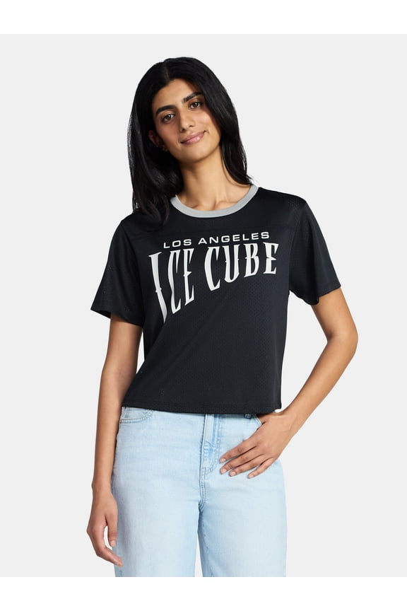 Women's Graphic Jersey with Short Sleeves, Sizes XXS-XXL