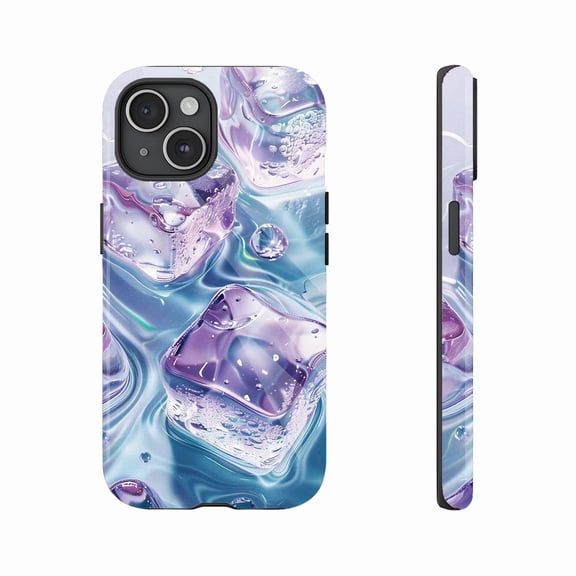 Ice Cube Liquid Frosted Phone Case for iPhone 11/12/13/14/15/16 (Pro Max/Plus) - Anti Slip Grip, Cool Aesthetic, Perfect Summer Accessory & Gift