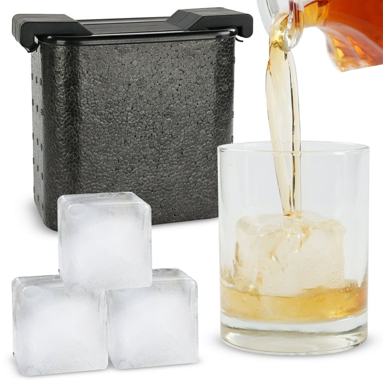 Ice Cube Maker 2ct Cubes - Square Ice Cube Mold Box Silicone 1pk Set