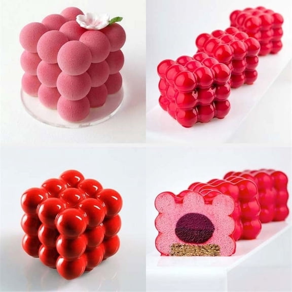 Ice Cube Maker 3D Mold Magic Cube. Bar Party Silicone Trays Fun Shapes Molds, Silicone Mold for ice, chocolate cakes designs X Large size (2 Pack), New