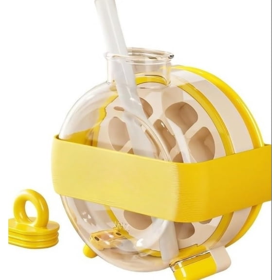 Ice Cube Maker Bottle, 2 In 1 Ice Cube Maker Bottle With Straw, Space-Saving With Press-To-Release Lid For Summer Drinks, Home & Office