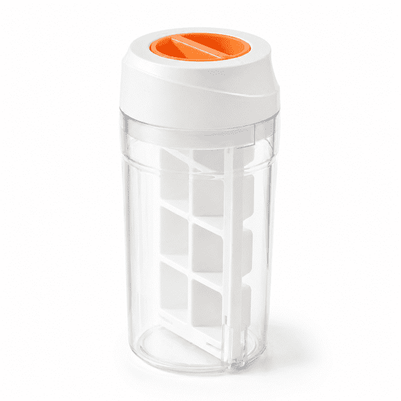 Ice Cube Maker Cup, Portable Ice Tray Bottle with Twist Release, Reusable Ice Mold and Storage Cup for Freezer, Drinks, Juice, Coffee, Camping and Kitchen Use