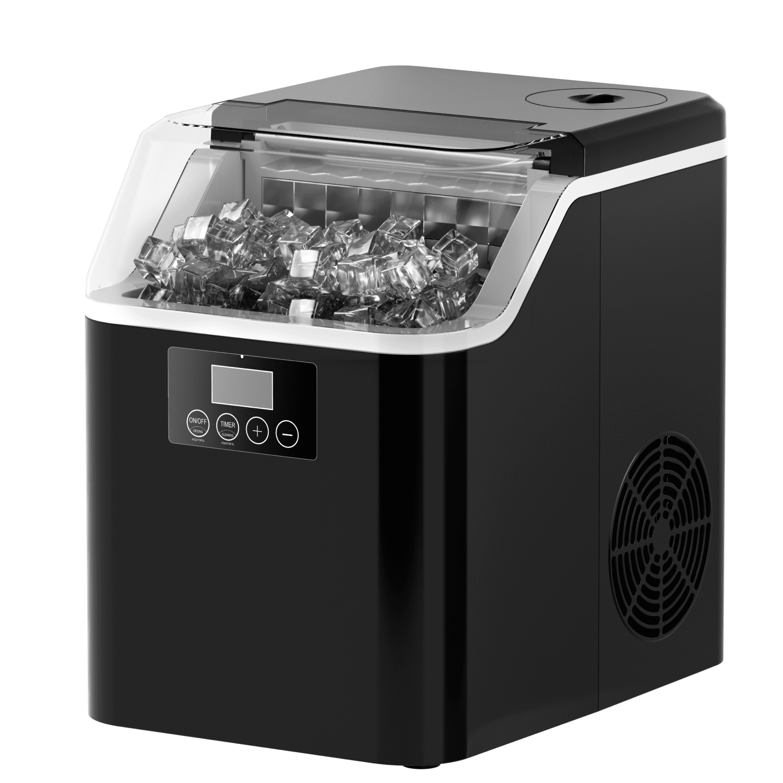 Ice Cube Maker Machine Countertop, 45Lbs/Day 24 Pcs in 13 Mins, Self-Cleaning Portable Ice Maker for Home Kitchen,Bar