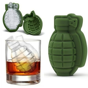 Ice Cube Mold 3D Grenade Shape Maker Bar Party Silicone Trays Mold - New