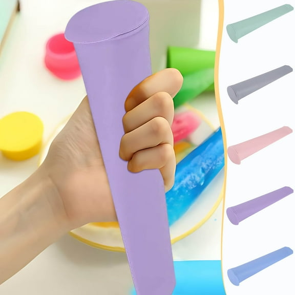 Ice Cube Mold with Lid, Silicone Freezer Tray, 8 Colors, Easy Clean, Multipurpose for Popsicles Chocolate Yogurt, Food Grade, Leak-Proof, Kid-Friendly, Home Ice Making Box, 1 Pack