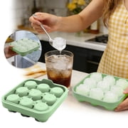 Ice Cube Mold with Lid Silicone Rose Shaped Tray - 9 Cavity Easy Release Ice Ball Maker for Freezer, Flower Ice Cube Trays for , Bourbon, Coffee, and Juices