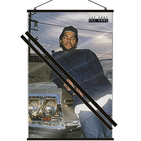 Ice Cube - Music Poster (Chevy Impala) (Size: 24" x 36") (Laminated Poster & Black Hanger)