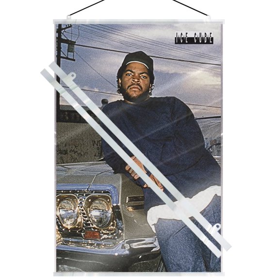 Ice Cube - Music Poster (Chevy Impala) (Size: 24" x 36") (Laminated Poster & Clear Hanger)