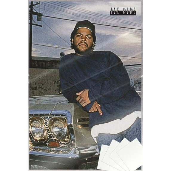 Ice Cube - Music Poster (Chevy Impala) (Size: 24" x 36") (Laminated Poster & Poster Strips)