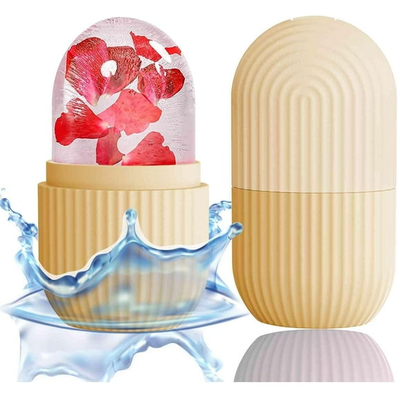 Ice Cube Roller Massager for Face, Eyes and Neck Naturally Conditioning and Skin Care,De-Puff Eye Bags,Reduce Migraine Pain,Reusable Massage Silicone Ice Mold