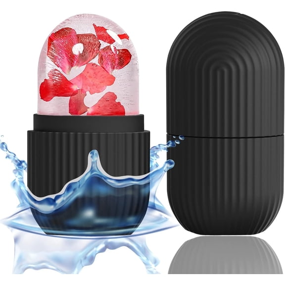 Ice Cube Roller Massager for Face, Eyes and Neck Naturally Conditioning and Skin Care,De-Puff Eye Bags,Reduce Migraine Pain,Reusable Massage Silicone Ice Mold
