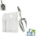 thumbnail image 1 of Ice Cube Scoop with Holder (2-Piece Set) Stainless Steel Ice Scoop for Ice Machine n Freezer Food Scooper Accessory Compatible with Ice Maker, 1 of 9