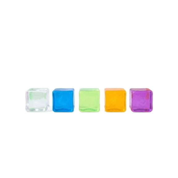 Ice Cube Squishy, 4 Packs Soft Squeeze Stress Relief Ball for Adults, 10" Transparent Ice Cube Squishy Fidgets, Home Party Favors