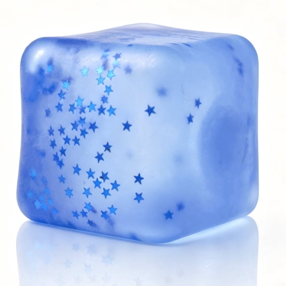 Ice Cube Squishy Toy , Slow-Rebound Slow Rise Squishy, Super Soft & Solid Squish Nice Square Shape Anxiety Sensory Fidget Toy, Durable with Storage Box, Gift-Ready for Children & Adults