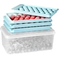 thumbnail image 1 of Ice Cube Tray, 3 Pack 170 Balls Mini Ice Cube Tray for Freezer, 2x33pcs and 1x104pcs Sphere Ice Cube Making for Chilling Cocktail Whiskey Tea Coffee, Include Ice Trays & Ice Bin & Scoop, 1 of 5