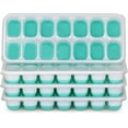 thumbnail image 1 of Ice Cube Tray 4 Pack, Easy-Release & Flexible 56 pcs Silicone Ice Cube Trays with Spill-Resistant Removable Lid, Stackable Ice Trays with Covers for Freezer, Cocktail, 1 of 5