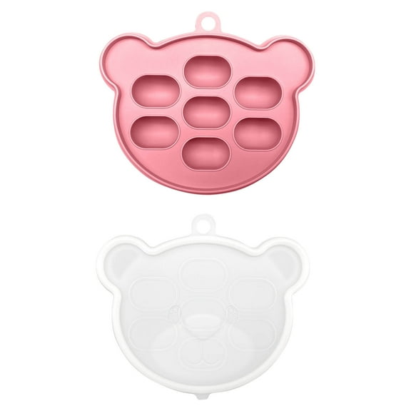 Ice Cube Tray Baby Food Freezer Tray with Lid,Ice Molds Silicone Nibble Tray,Fruit Feeder Teether,Breastmilk Popsicle Mold,Food Storage Container,Ice Cube Maker for Homemade Baby Meals