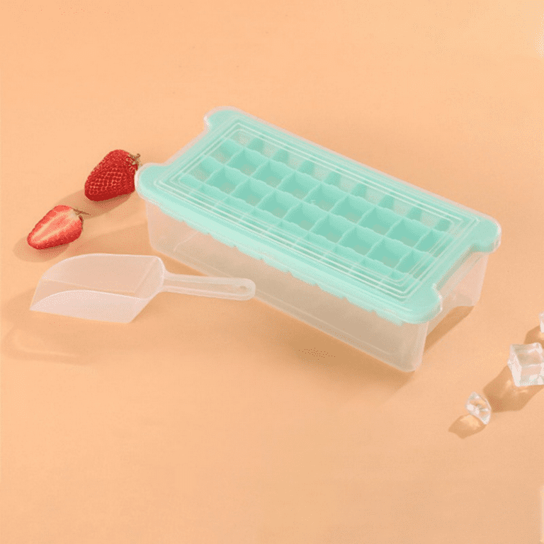 Combler Ice Cube Tray with Lid and Bin, Small Round Ice Cube Trays for  Freezer 2 Pack, Upgraded 53X2 Pcs Wide Thin Ice Tray Easy Release, Small  Ice