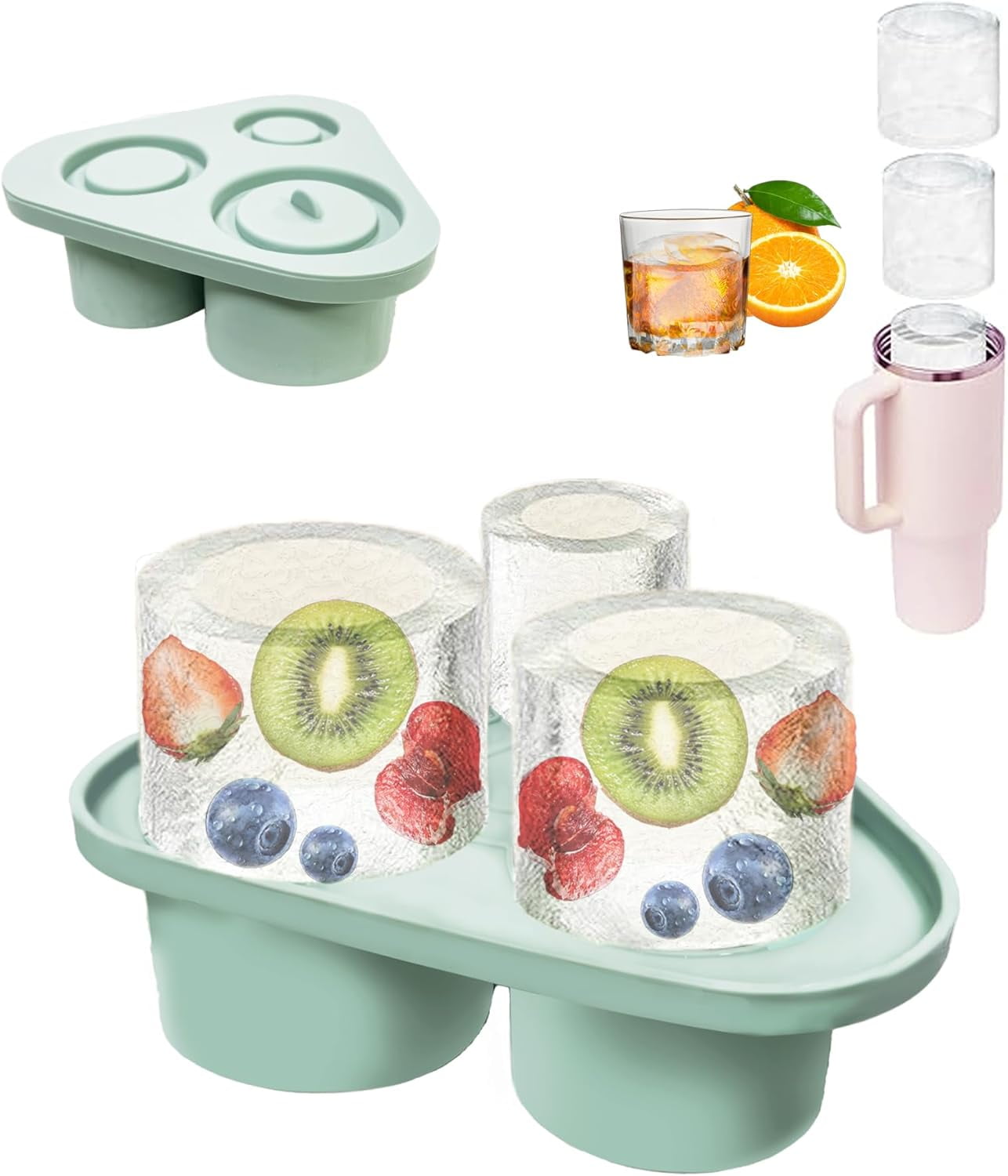 Ice Cube Tray for Cup Ice Mold, Silicone Ice Cube Molds, BPA Free