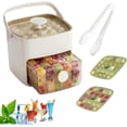 thumbnail image 1 of Ice Cube Tray Double-Layer, 48 Cube Ice Maker with Easy Press Lid, with Storage Bin and Tongs, BPA Free Stackable Ice Cube Trays for Freezer, Portable Ice Box for Whiskey Cocktails Coffee Parties, 1 of 7