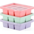 thumbnail image 1 of Ice Cube Tray, Easy-Release Silicone Large Ice Moulds with Removeable LidsPerfect for Chilled DrinksFreezer, Baby Food, Whiskey and Cocktail, LFGB Certified, 1 of 12