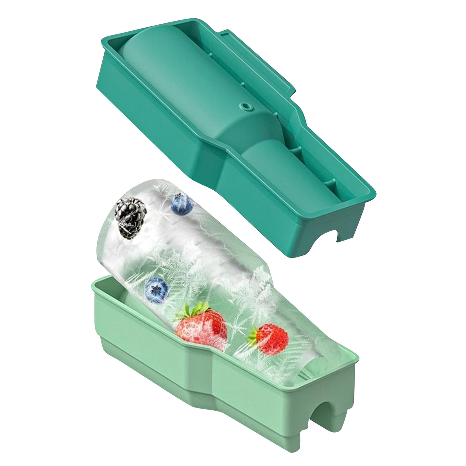 Ice Cube Tray For Tumbler Cup Silicone Ice Cube With Lid Hollow