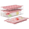 thumbnail image 1 of Ice Cube Tray for Freezer with Bin: Easy Release Ice Cube Maker with Covered Ice Holder - 3pack Ice Trays for Making 1.5inch Icecubes - Icebox with Lid, 1 of 5