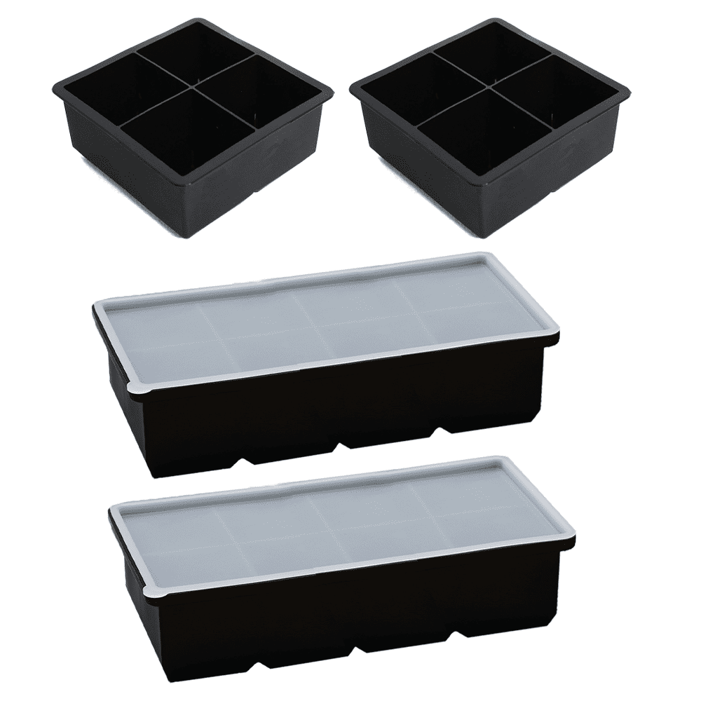 Ice Cube Tray ，Ice Cube Molds for Cocktails and Whiskey- Reusable