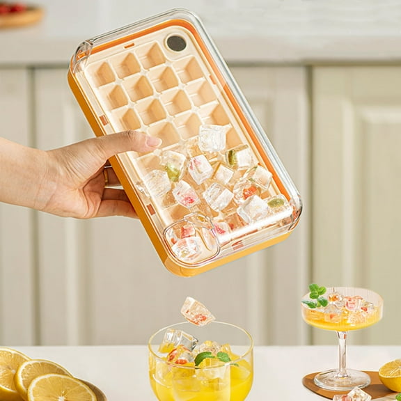 Ice Cube Tray, Ice Cube Trays with Removable Lid, Easy-Release Flexible 30-Cube Ice Trays, Ice Out Fast, BPA Free, FastStackable Ice Trays with Covers for Party, Freezer