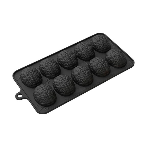 Ice Cube Tray Ice Molds Skeleton Brain Halloween Mould 10 Brain Skull Ice Dropping Candle Mould Easy Release Flexible Reusable Freeezer BPA Free