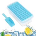 Ice Cube Tray, Ice Trays With Lid And Bin,,Perfect For Cocktails, Water