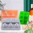 thumbnail image 1 of Ice Cube Tray, Large Silicone Whiskey Ice Mold, 2-in-1 Round Sphere Ice Ball Maker & Square Ice Tray for Cocktails,Bourbon,Brandy, Gift for Men Dad Boyfriend, 1 of 8