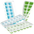 thumbnail image 1 of Ice Cube Tray with Lid, 4 Packs 56 Cubes Durable Stackable Ice Cube Trays for Freezer with Removable Lids, Easy-Release Plastic & Silicone Ice Tray for Cocktail, Coffee, 1 of 6