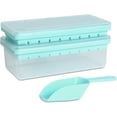 thumbnail image 1 of Ice Cube Tray With Lid and Bin,2*36 Nugget Food-grade Silicone Ice Tray,Flexible Ice Cube Molds Comes with Ice Container, Scoop and Cover (Green, 2*36 cubes Silicone suits), 1 of 5