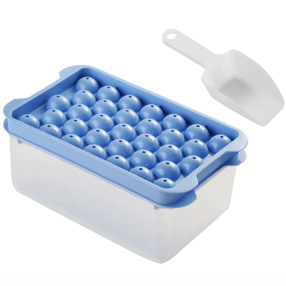 Ice Cube Tray with Lid and Bin, 3 Pack Food-Grade Plastic Ice Molds for Freezer, 33 pcs Ice Trays for freezer, BPA-Free, Ideal for Whiskey, Cocktails, Coffee & Juice