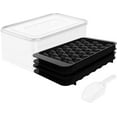 thumbnail image 1 of Ice Cube Tray with Lid & Bin, Ice Ball Maker Mold for Freezer with Container Circle Ice Cube Tray Making 66pcs 1" Sphere Ice Chilling Cocktail Tea Coffee (Black), 1 of 5
