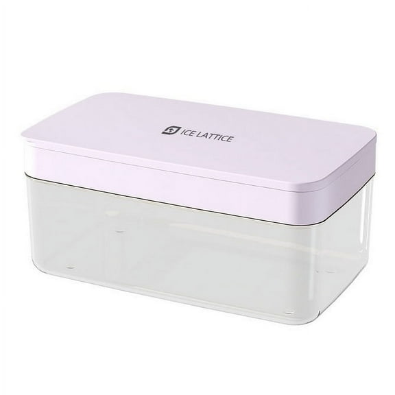 Ice Cube Tray with Lid & Bin,Multi-layer Plastic Ice Box,Plastic Ice Cubes for Drinks BPA Free,Refreezable Square Ice Cubes for Water Bottles,Whiskey,Vodka,Coffee,Cocktails,Beer or Wine