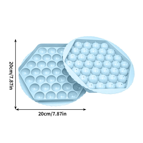 Ice Cube Tray with Lid and Bin Round Ice Cube Trays for Freeezer,BPA-Freee Food-Grade Ice Mold,Stackable Ice Ball Maker,Circle Ice Cube Tray for Cocktails,Whiskey,Coffee,and Drinks