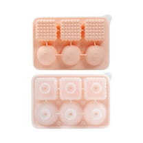 Ice Cube Tray with Lid and Bin Round Ice Trays for Freezer with Lid 6 Ice Compartmen Convenient Ice Cube Trays Unique Mould With Lid Ice For Chilling Beverage for Freezer with Ice Container