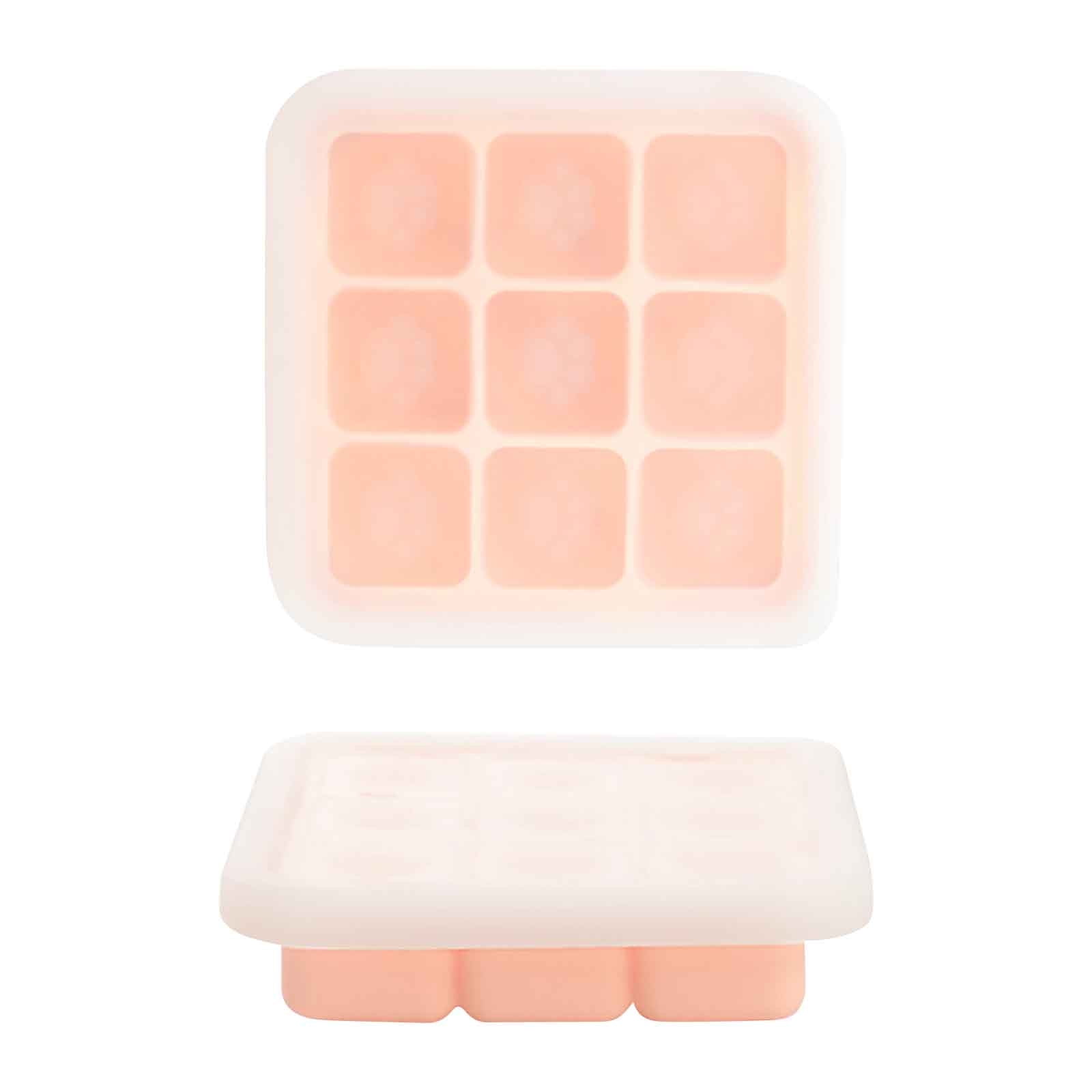 Ice Cube Tray with Lid and Bin,Silicone Plastic Ice Cubes Trays for ...