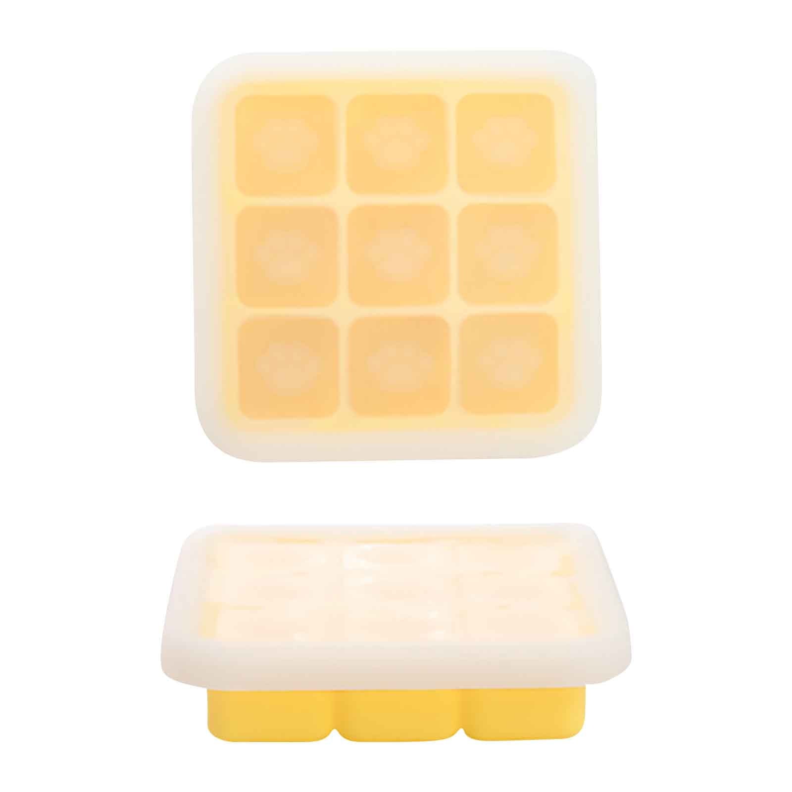 Ice Cube Tray with Lid and Bin,Silicone Plastic Ice Cubes Trays for ...