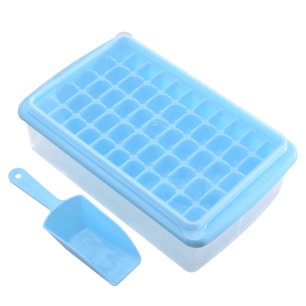 Ice Cube Tray with Lid and Bin, Silicone Ice Cube Trays for Freezer ...