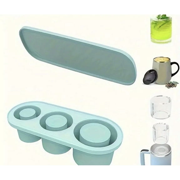 Ice Cube Tray Mold For Stanley Tumblercup Silicone Ice Mold W/ Lid For Freezer