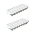 thumbnail image 1 of Ice Cube Tray Plastic Stackable 16 Cubes, White, 2-Pack, 1 of 6