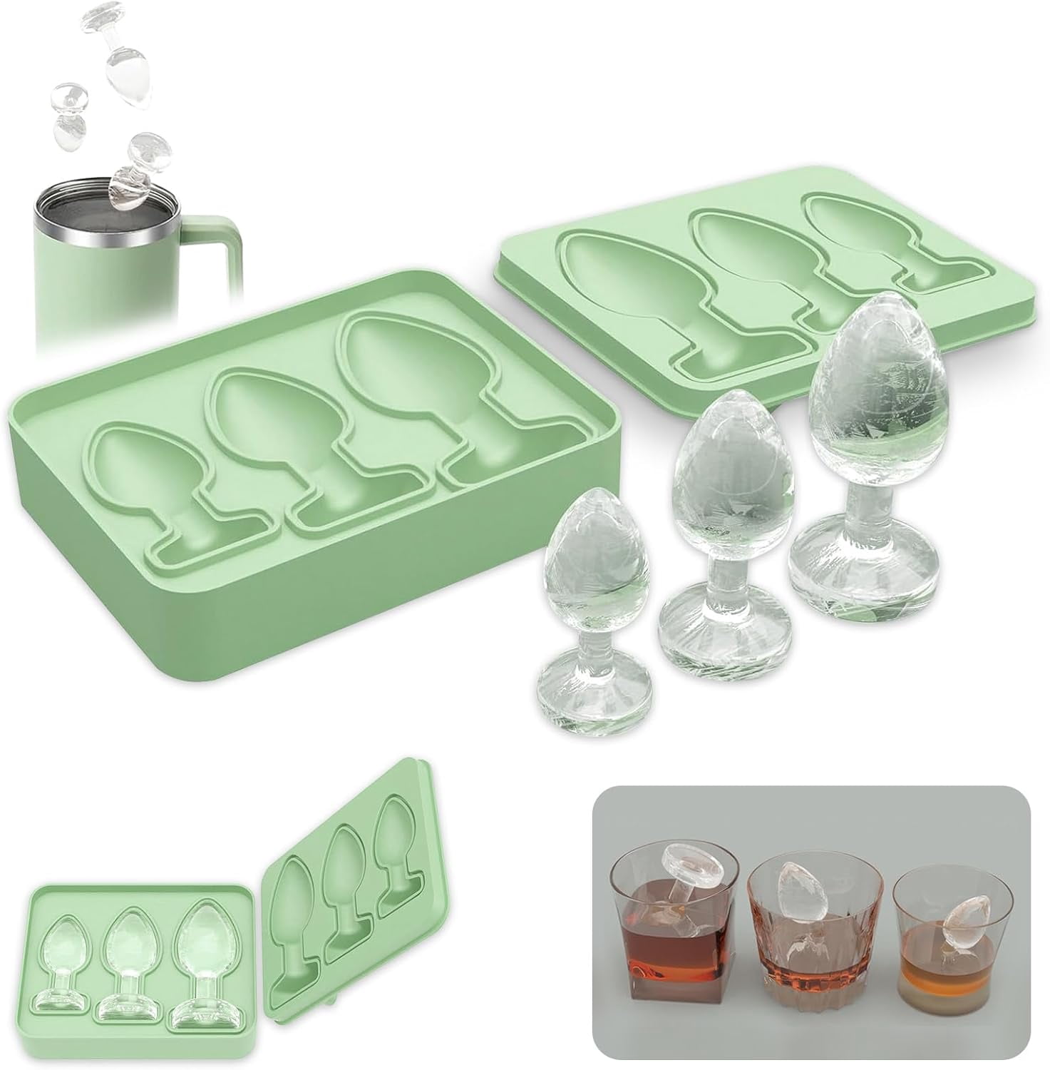 Ice Cube Tray, Prank Ice Cube Mold Ice Tray Mold, Silicone Personalized ...
