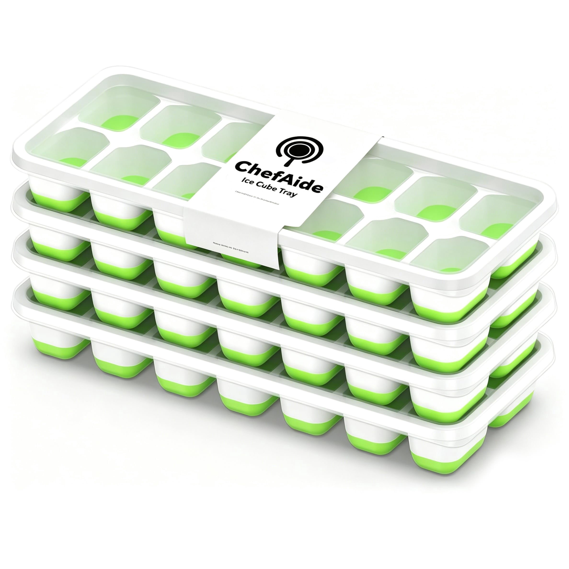 Ice Cube Tray, Silicone Ice Cube Trays for Freezer with Lid - Walmart.com