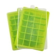 thumbnail image 1 of Ice Cube Tray, Silicone Square Ice Trays Easy Release Stackable Ice Cube Mold with Removable Lid, 24 Cavity (2 Pack, Green), 1 of 6